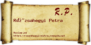 Rózsahegyi Petra névjegykártya