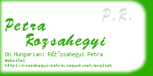 petra rozsahegyi business card